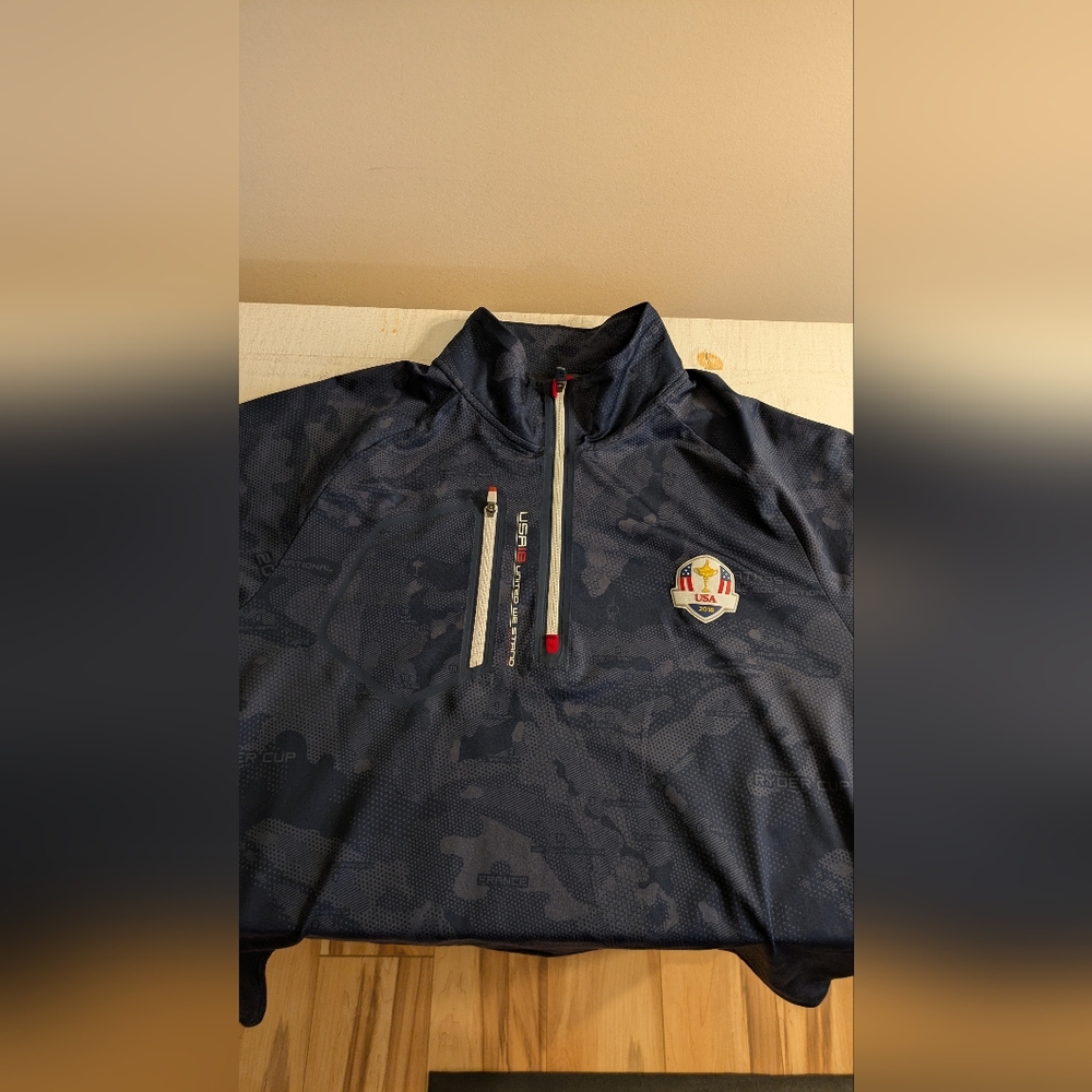 RLX Ralph Lauren Pullover Golf Ryder Cup USA 2018 Camo‎ Map Large